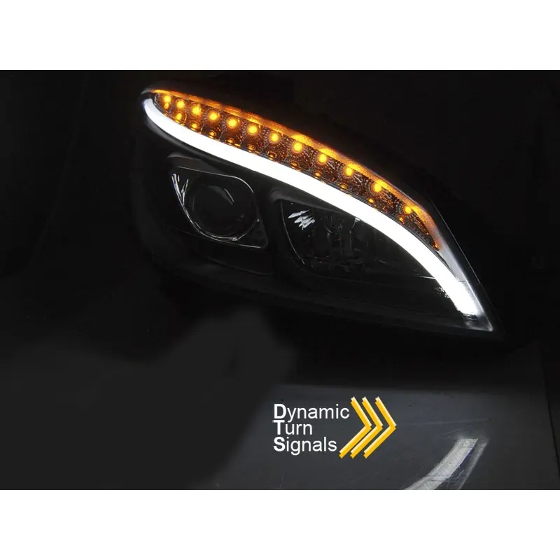 Frontlykter Mercedes-Benz C-Klasse (W204) 2007-2010 TUBE LIGHT BLACK SEQ – bilde 3
