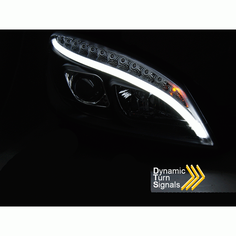 Frontlykter Mercedes-Benz C-Klasse (W204) 2007-2010 TUBE LIGHT BLACK SEQ – bilde 5