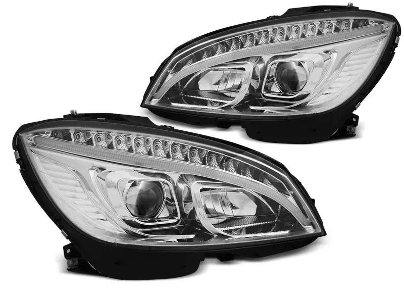 Frontlykter Mercedes-Benz C_Klasse (W204) 2007-2010 TUBE LIGHT CHROME – bilde 5