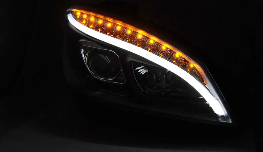 Frontlykter Mercedes-Benz C-Klasse (W204) 2007-2010 TUBE LIGHT CHROME SEQ – bilde 3