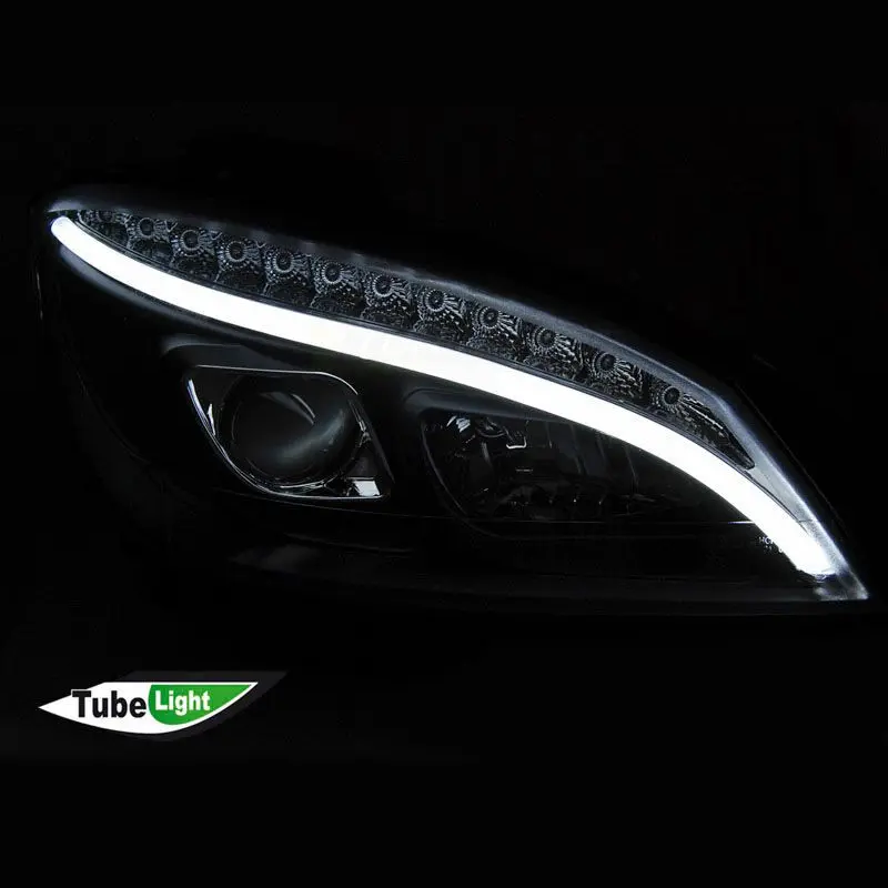 Frontlykter Mercedes-Benz C-Klasse (W204) 2007-2010 TUBE LIGHT CHROME SEQ – bilde 4