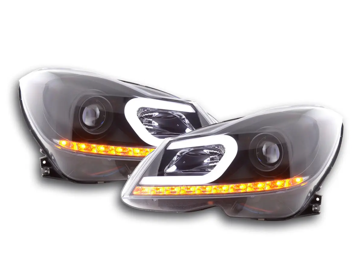 Frontlykter Mercedes-Benz C-Klasse (W204) 2011-2014 TUBE LIGHT BLACK – bilde 2
