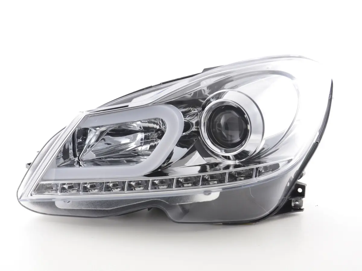 Frontlykter Mercedes-Benz C-Klasse (W204) 2011-2014 TUBE LIGHT CHROME – bilde 4