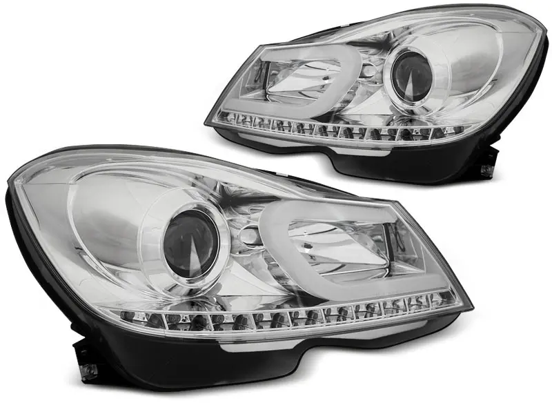 Frontlykter Mercedes-Benz C-Klasse (W204) 2011-2014 TUBE LIGHT CHROME – bilde 7