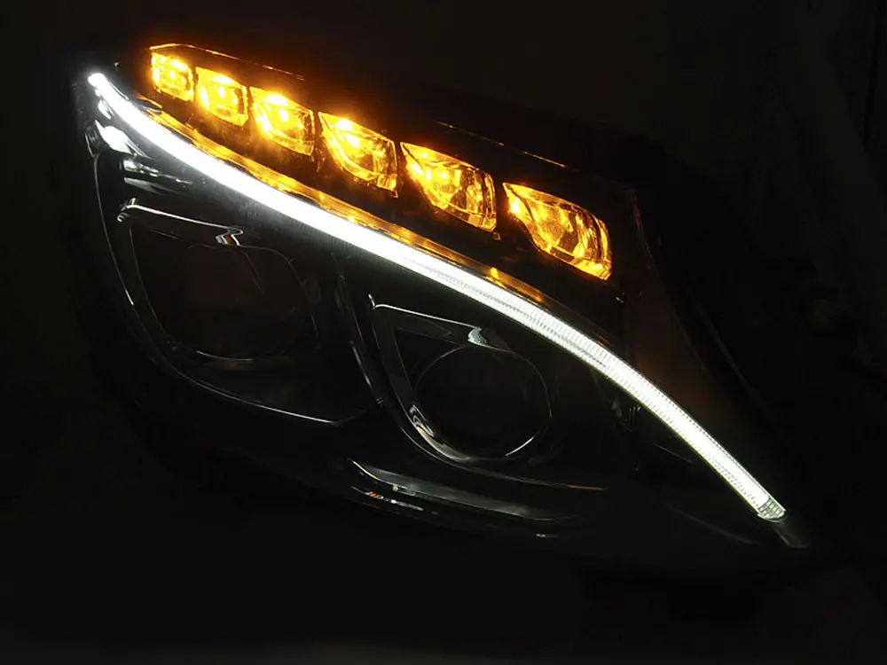 Frontlykter Mercedes-Benz C-Klasse (W205) 2014-2018 TRUE DRL BLACK – bilde 3
