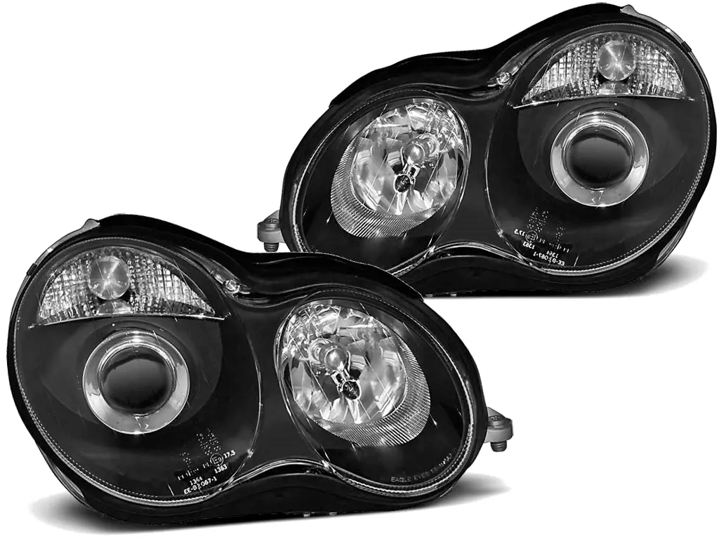 Frontlykter Mercedes-Benz C (W203/S203) 2000 - 2004 │ BLACK – bilde 2