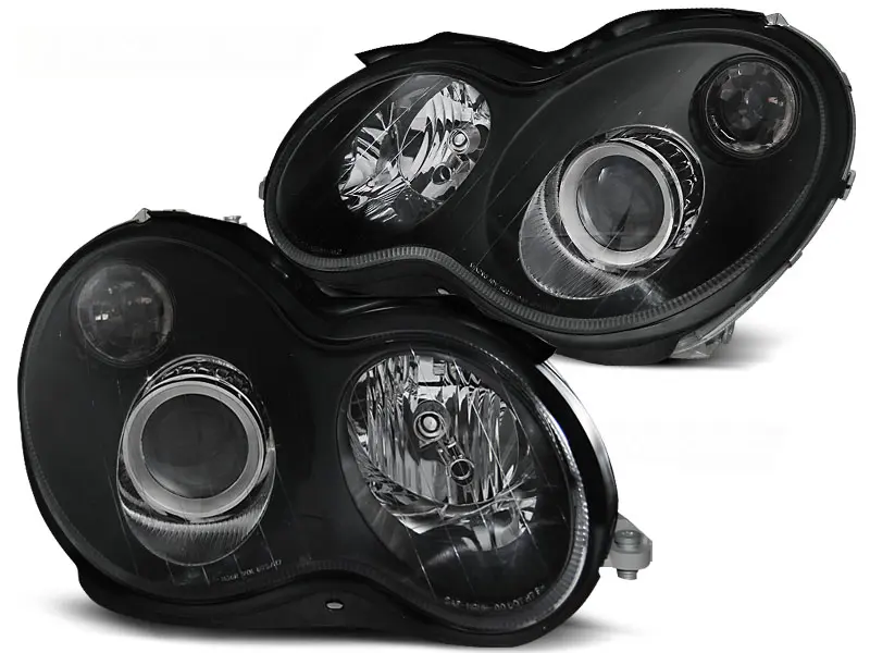 Frontlykter Mercedes-Benz C (W203/S203) 2000 - 2004 │ BLACK