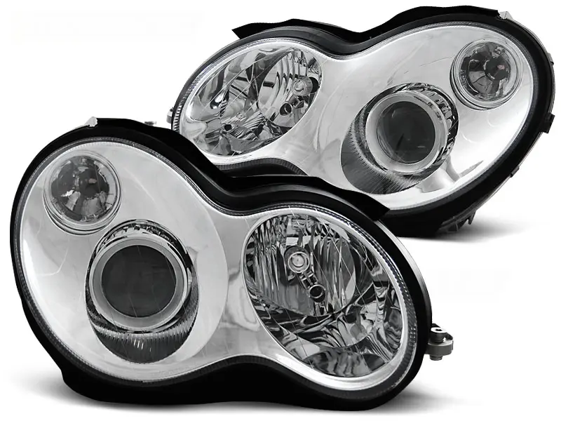 Frontlykter Mercedes-Benz C (W203/S203) 2000 - 2004 │ CHROME – bilde 2
