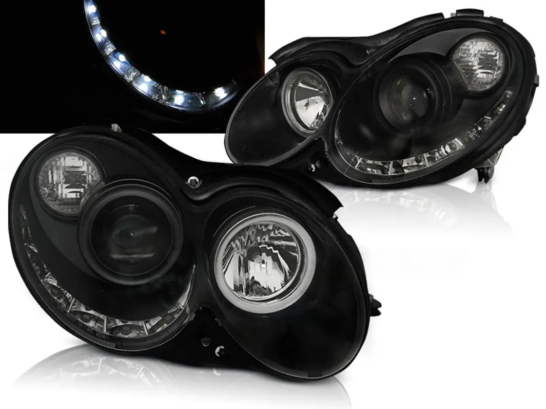 Frontlykter Mercedes-Benz CLK (W209) 2003-2010 DAYLIGHT BLACK