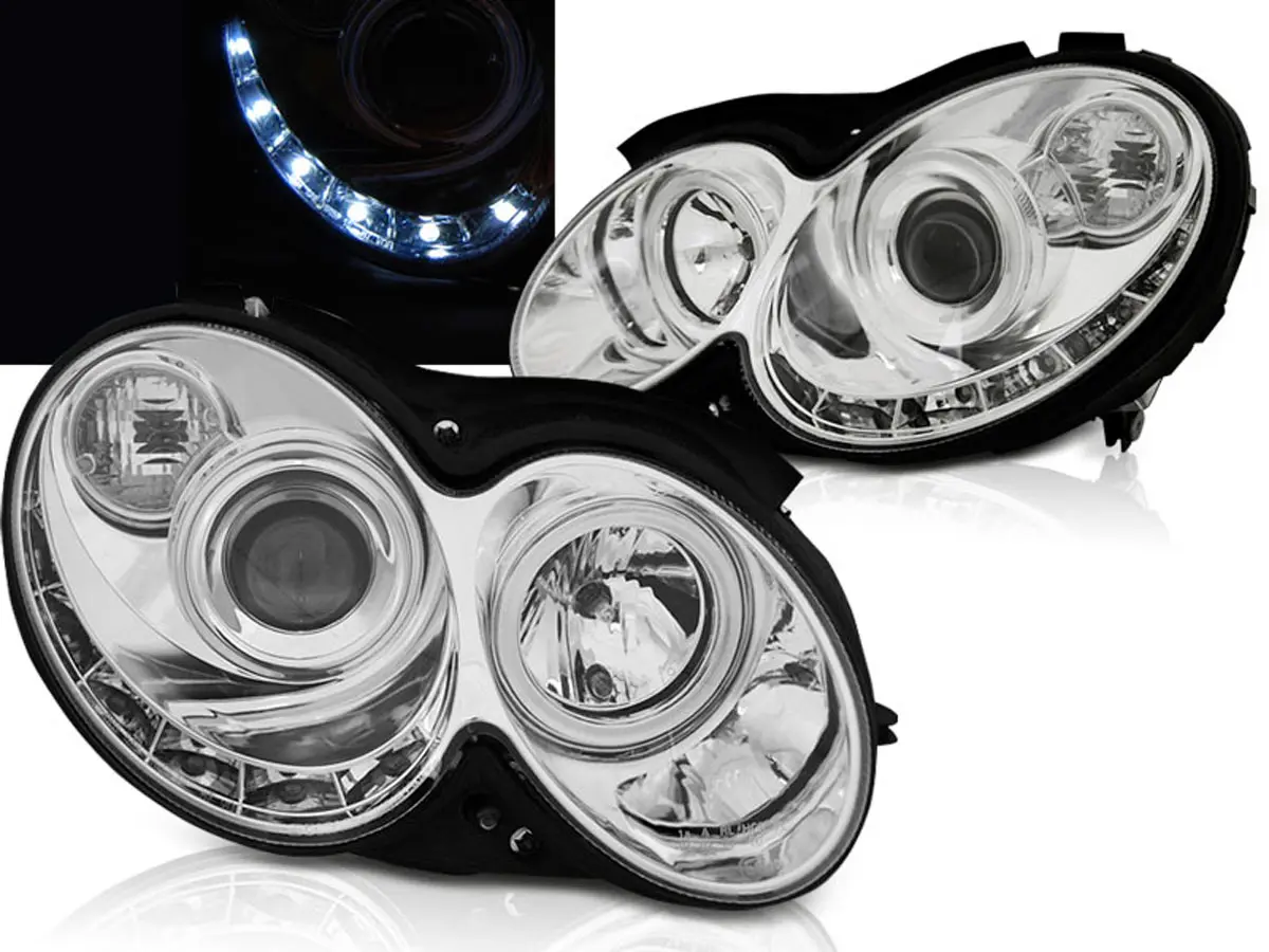 Frontlykter Mercedes-Benz CLK (W209) 2003-2010 DAYLIGHT CHROME