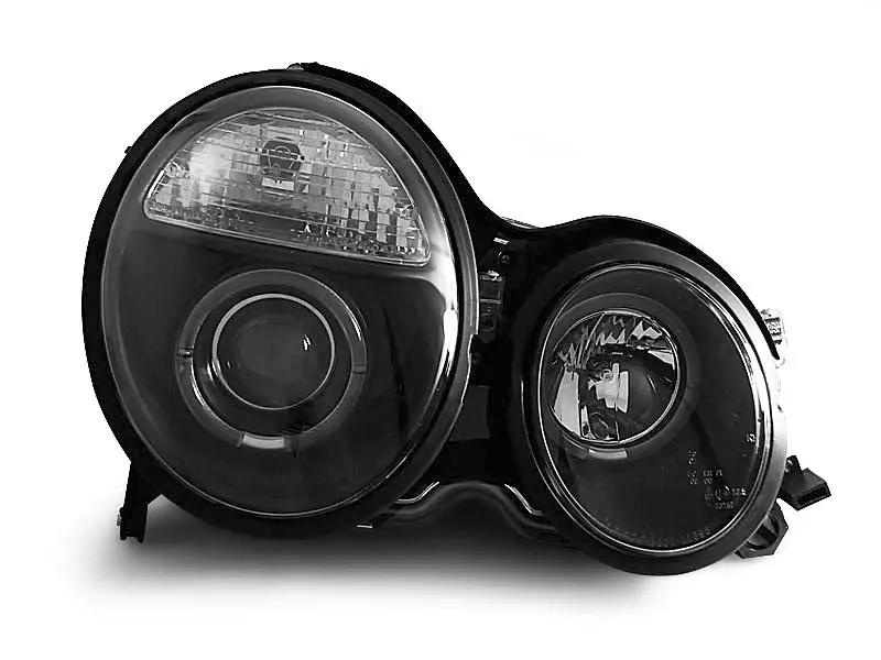 Frontlykter Mercedes-Benz E-Klasse (W210) 1999-2002 ANGEL EYES BLACK – bilde 8