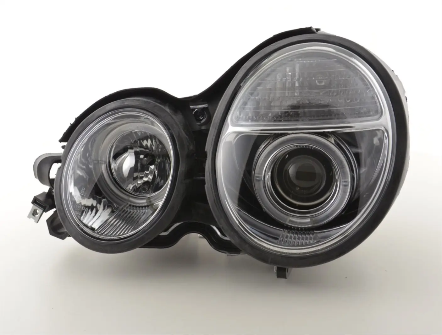 Frontlykter Mercedes-Benz E-Klasse (W210) 1999-2002 ANGEL EYES CHROME – bilde 3