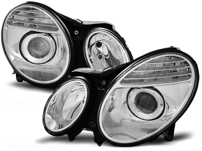 Frontlykter Mercedes-Benz E-Klasse (W211) 2002-2006 CHROME – bilde 2