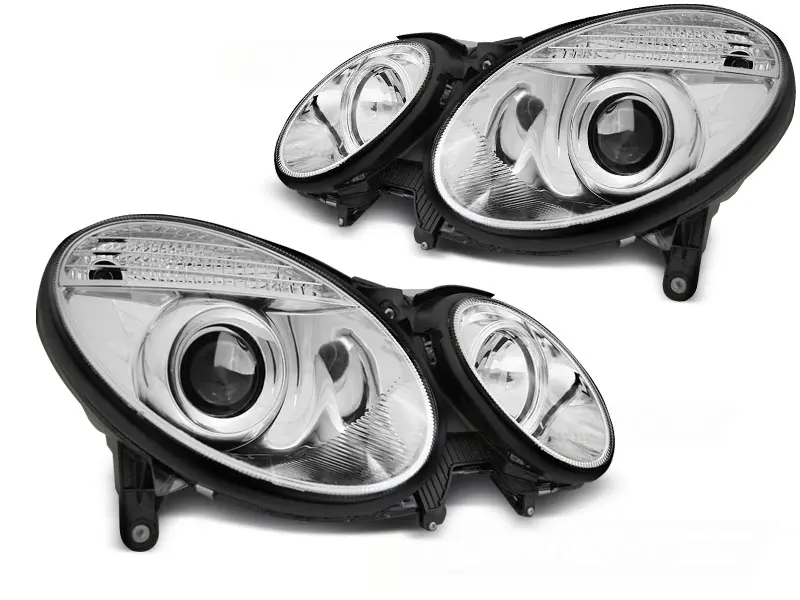 Frontlykter Mercedes-Benz E-Klasse (W211) 2006-2009 CHROME – bilde 2