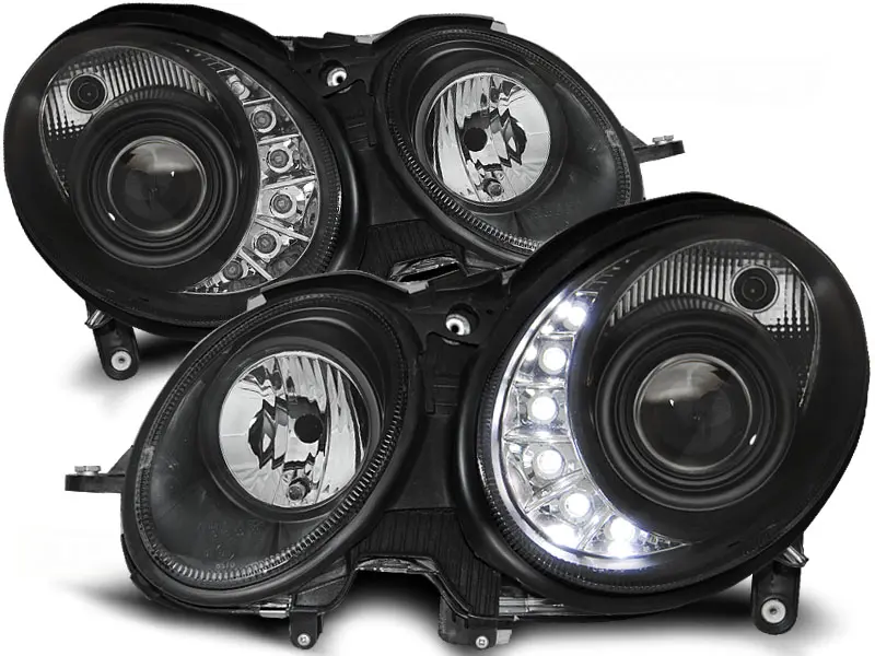 Frontlykter Mercedes-Benz E-Klasse (W211) 2006-2009 DAYLIGHT BLACK