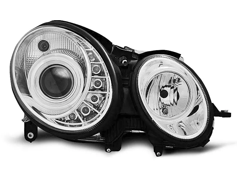 Frontlykter Mercedes-Benz E-Klasse (W211) 2006-2009 DAYLIGHT CHROME – bilde 4