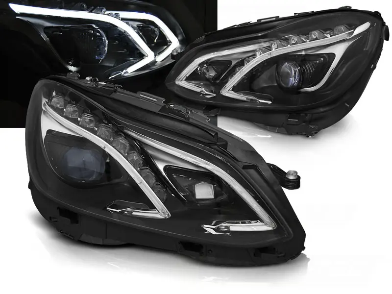 Frontlykter Mercedes-Benz E-Klasse (W212) 2013-2016 TRUE DRL BLACK – bilde 2