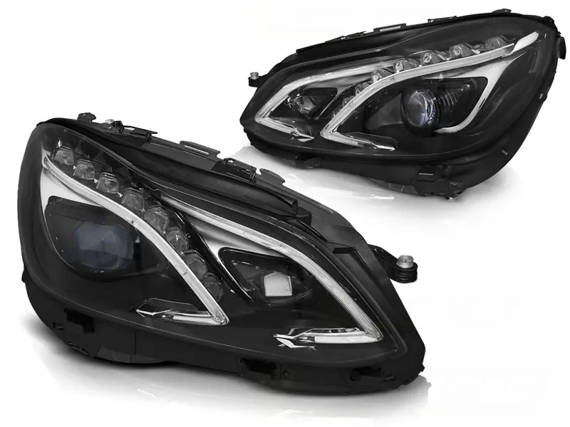 Frontlykter Mercedes-Benz E-Klasse (W212) 2013-2016 TRUE DRL BLACK – bilde 4