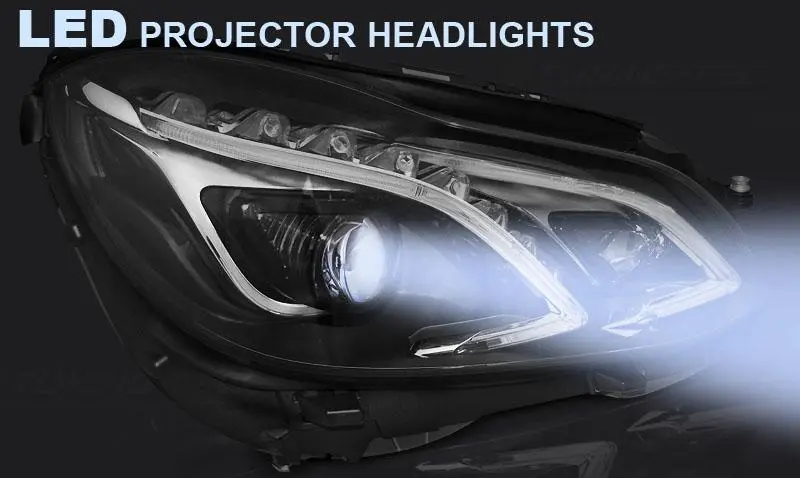 Frontlykter Mercedes-Benz E-Klasse (W212) 2013-2016 TRUE DRL BLACK – bilde 6