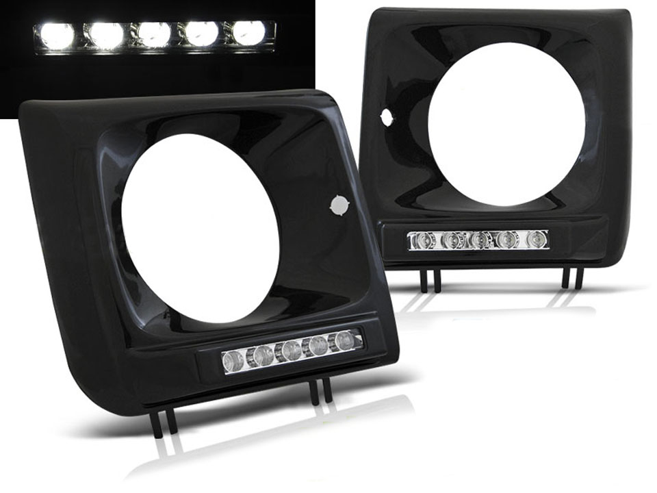 Frontlykter Mercedes-Benz G-Klasse (W461/W463) 2001-2012 FRAME LED DRL BLACK