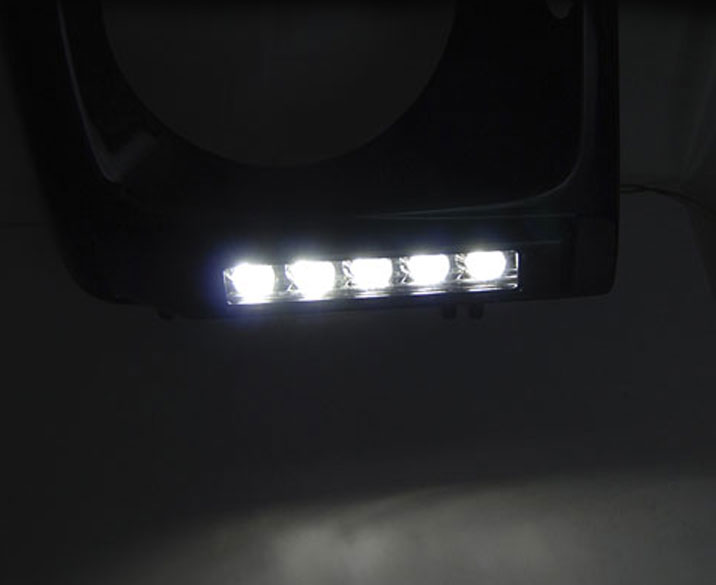 Frontlykter Mercedes-Benz G-Klasse (W461/W463) 2001-2012 FRAME LED DRL BLACK – bilde 2