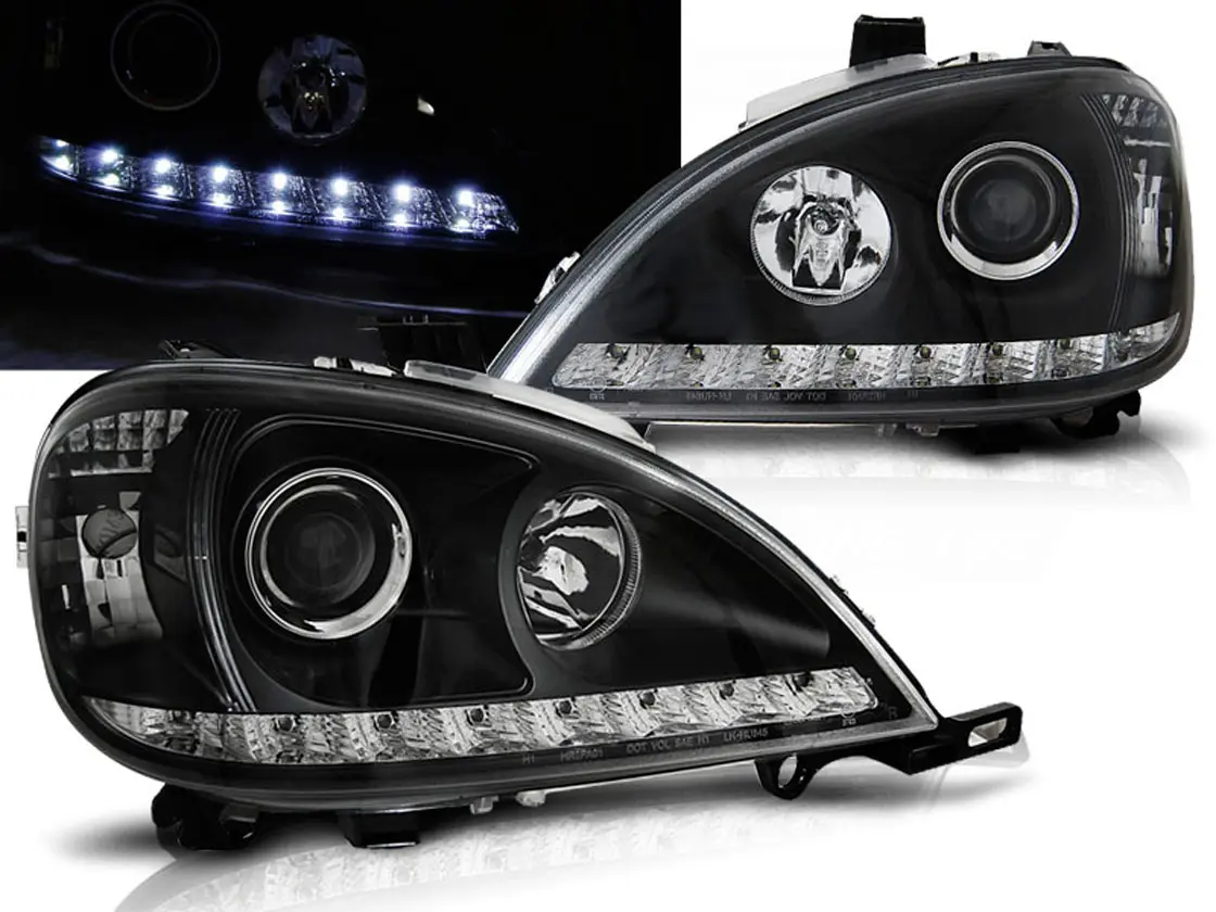 Frontlykter Mercedes-Benz M-Klasse (W163) 1998-2001 DAYLIGHT BLACK