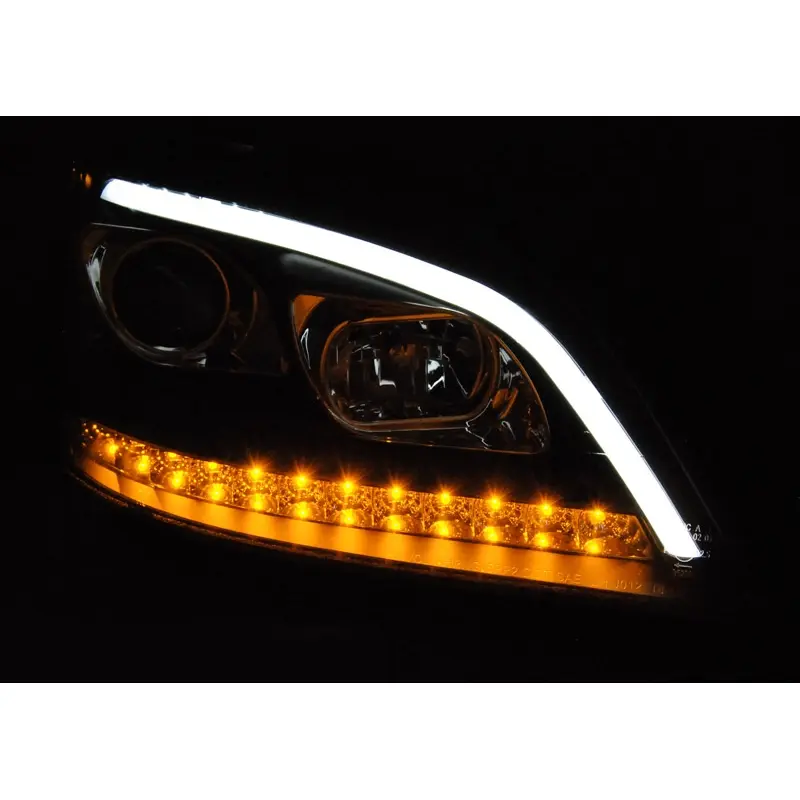 Frontlykter Mercedes-Benz M-Klasse (W164) 2005-2007 TUBE LIGHT BLACK SEQ – bilde 4