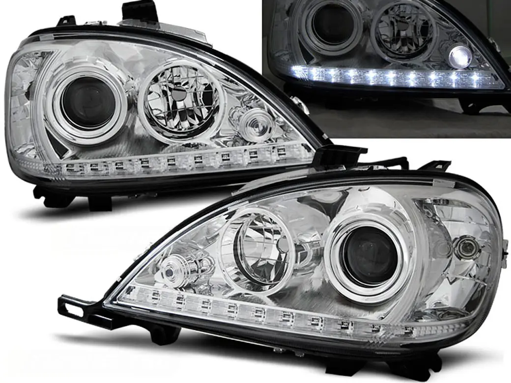 Frontlykter Mercedes-Benz ML (W163) Facelift 2001 - 2005 │ DAYLIGHT CHROME