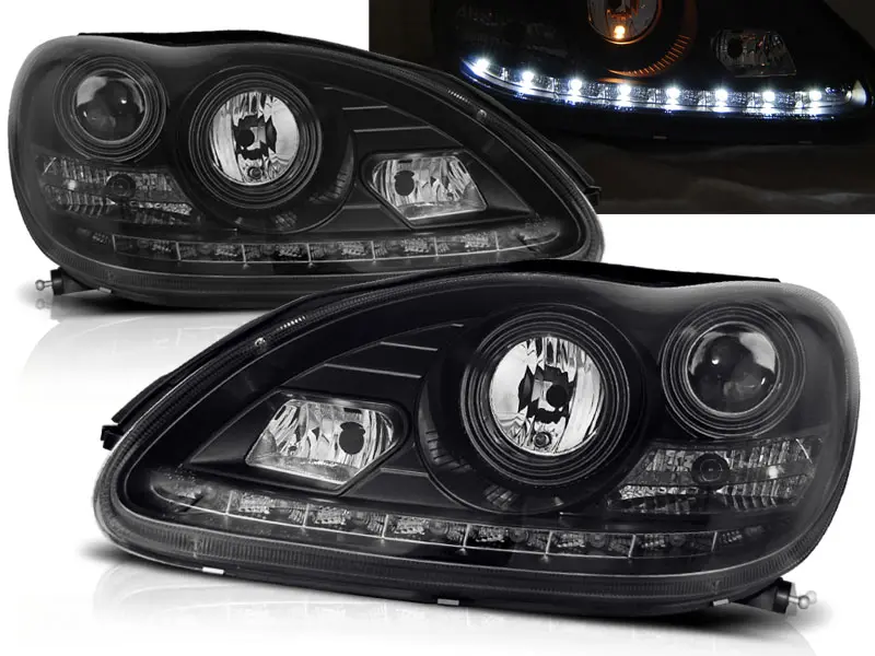 Frontlykter Mercedes-Benz S-Klasse (W220) 1998-2005 DAYLIGHT BLACK
