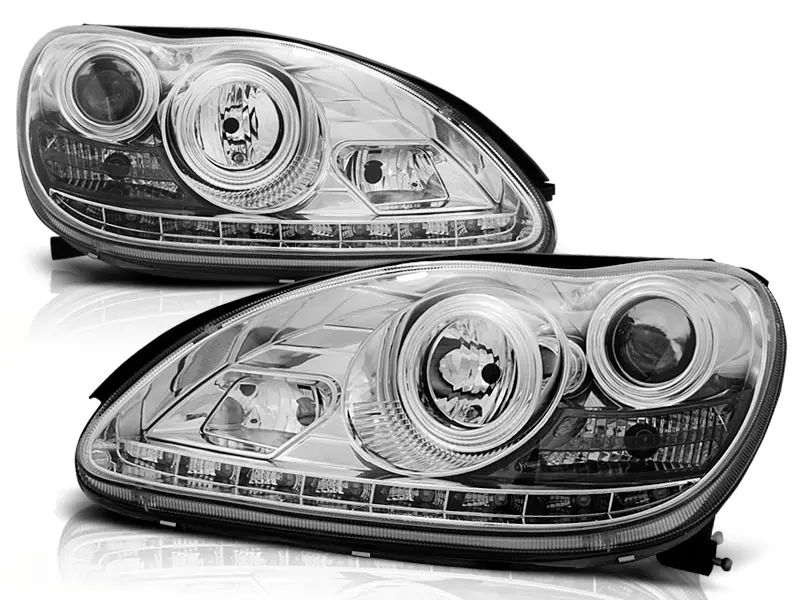 Frontlykter Mercedes-Benz S-Klasse (W220) 1998-2005 DAYLIGHT CHROME – bilde 3