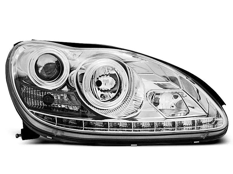 Frontlykter Mercedes-Benz S-Klasse (W220) 1998-2005 DAYLIGHT CHROME – bilde 4