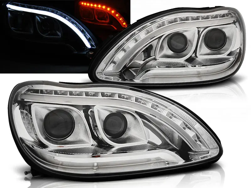 Frontlykter Mercedes-Benz S-Klasse (W220) 1998-2005 DAYLIGHT CHROME