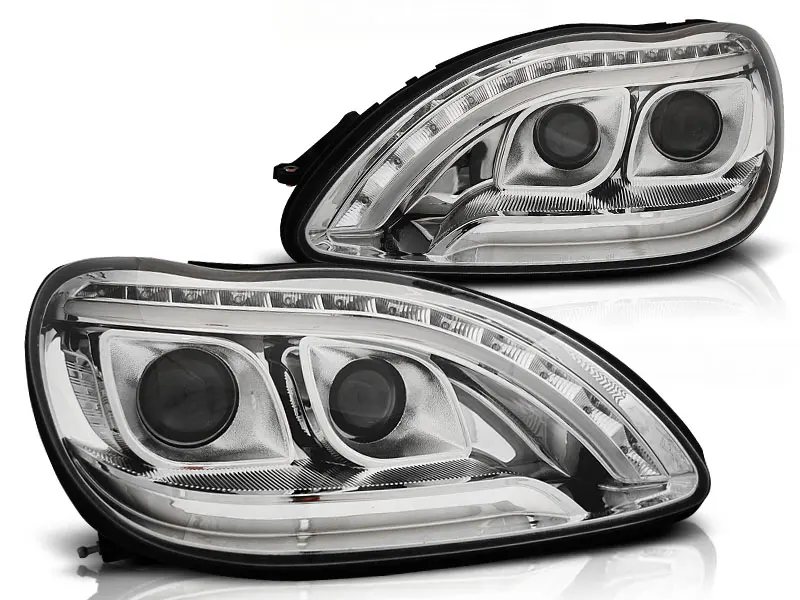 Frontlykter Mercedes-Benz S-Klasse (W220) 1998-2005 DAYLIGHT CHROME – bilde 3