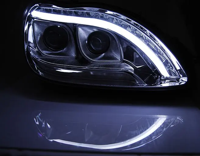 Frontlykter Mercedes-Benz S-Klasse (W220) 1998-2005 TUBE LIGHT BLACK – bilde 5