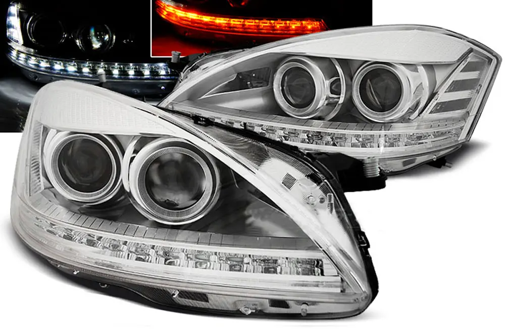 Frontlykter Mercedes-Benz S-Klasse (W221) 2005-2009 XENON DAYLIGHT CHROME