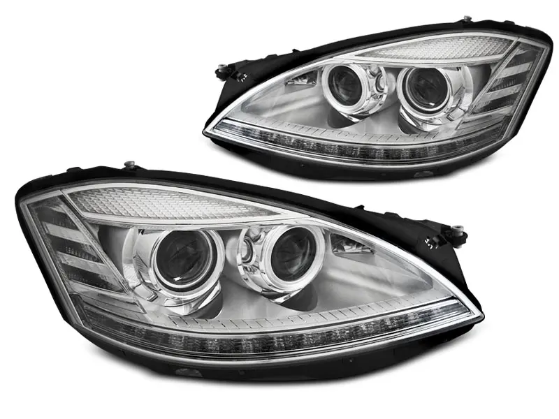 Frontlykter Mercedes-Benz S-Klasse (W221) 2005-2009 XENON DAYLIGHT CHROME SEQ – bilde 4