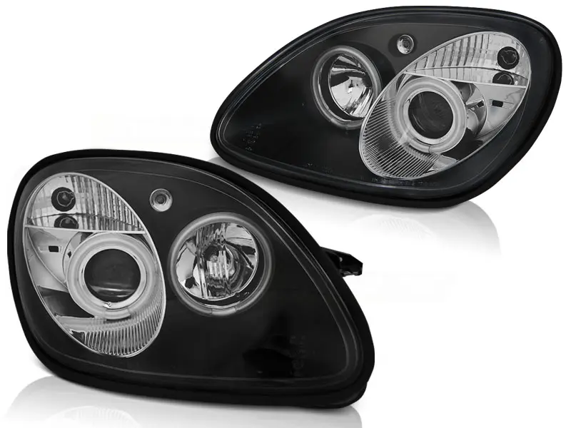 Frontlykter Mercedes-Benz SLK (R170) 1996-2004 ANGEL EYES BLACK – bilde 2