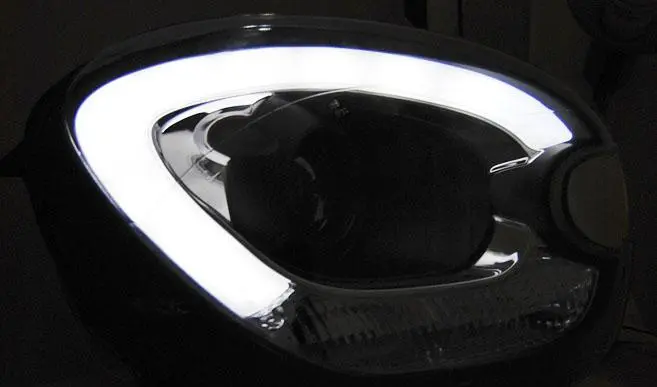 Frontlykter Mercedes-Benz SLK (R170) 1996-2004 ANGEL EYES BLACK – bilde 3