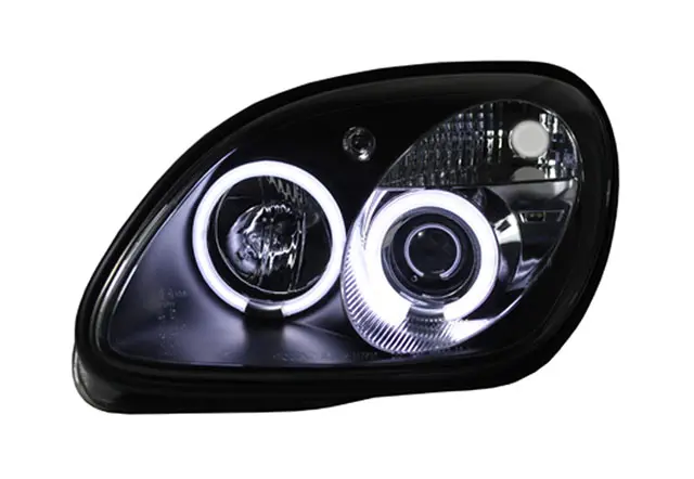 Frontlykter Mercedes-Benz SLK (R170) 1996-2004 ANGEL EYES CCFL BLACK – bilde 3