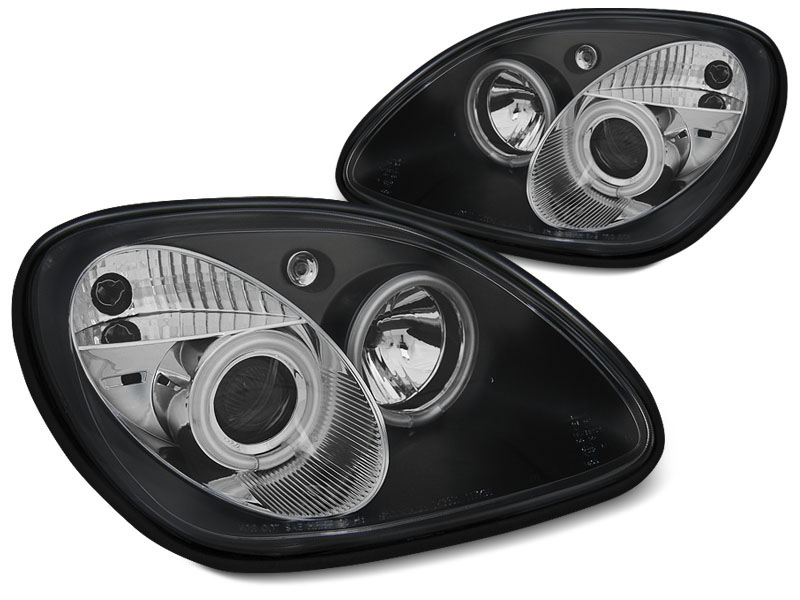 Frontlykter Mercedes-Benz SLK (R170) 1996-2004 ANGEL EYES CCFL BLACK – bilde 7