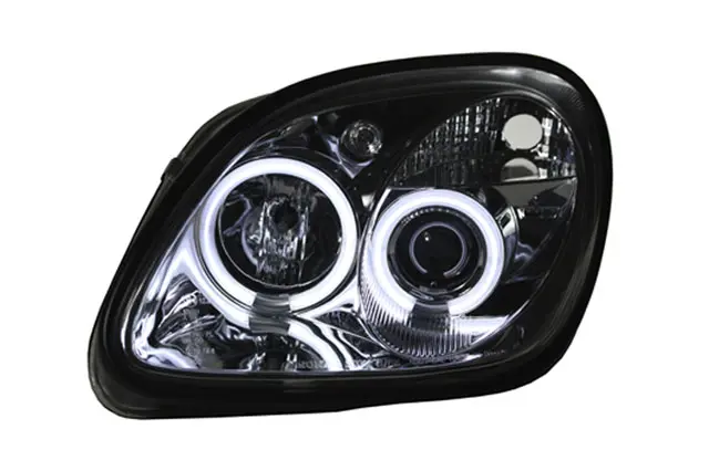 Frontlykter Mercedes-Benz SLK (R170) 1996-2004 ANGEL EYES CCFL CHROME