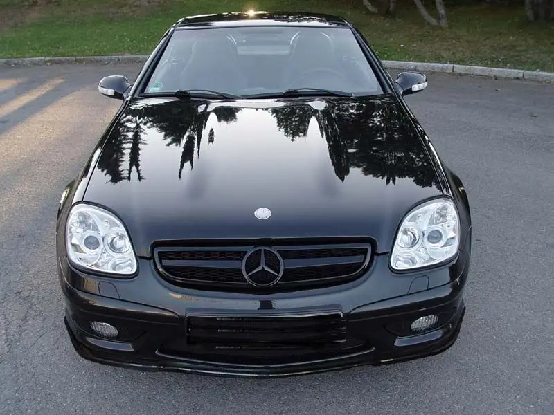 Frontlykter Mercedes-Benz SLK (R170) 1996-2004 ANGEL EYES CHROME – bilde 3