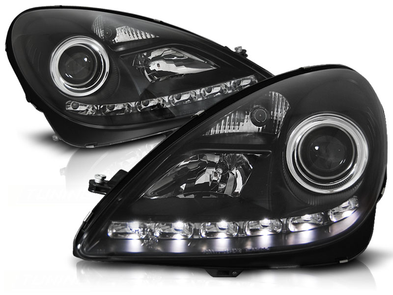Frontlykter Mercedes-Benz SLK (R171) 2004-2011 DAYLIGHT BLACK – bilde 3