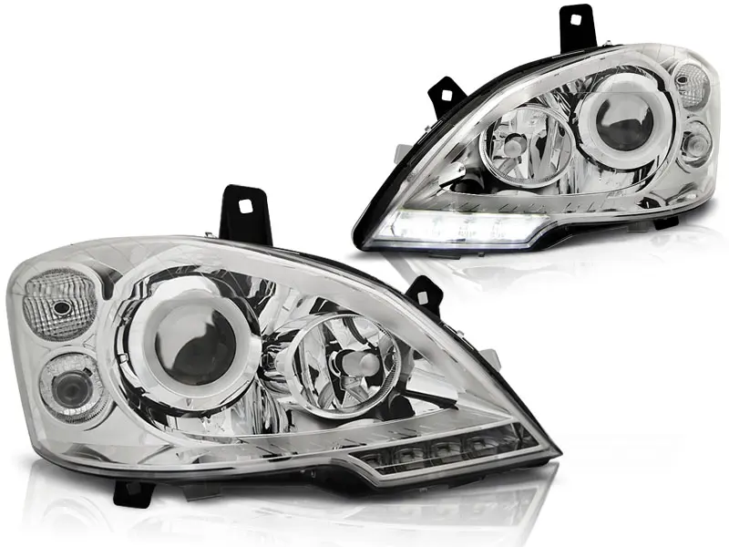 Frontlykter Mercedes-Benz Vito (W639) / Viano (W639) Facelift 2010 - 2014 │ TRUE DRL CHROME – bilde 2