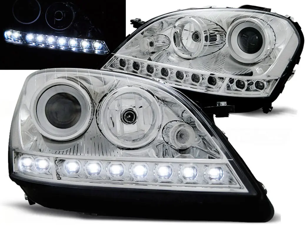Frontlykter MERCEDESM-Klasse ML (W164) 2005-2007 DAYLIGHT CHROME