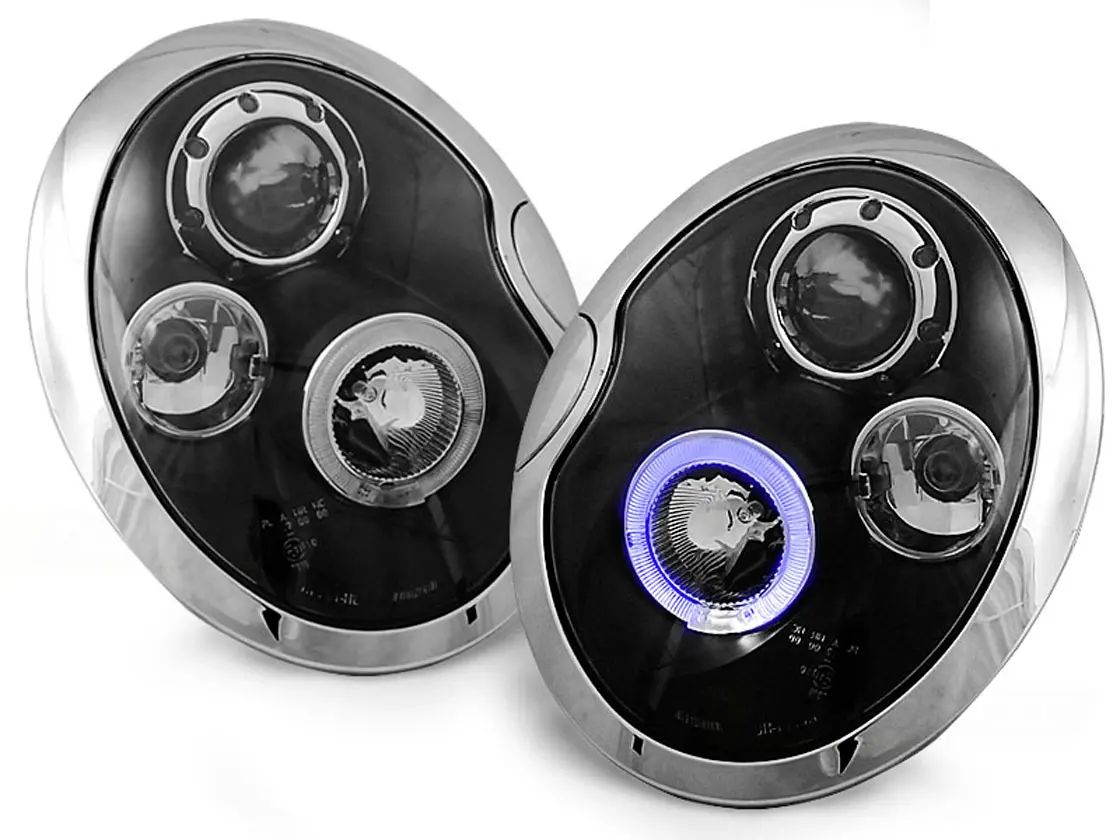 Frontlykter MINI COOPER 2001-2004 ANGEL EYES BLACK