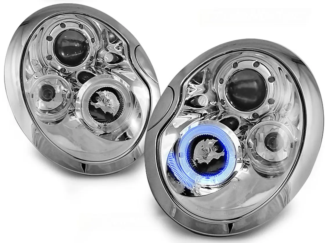 Frontlykter  MINI COOPER 2001-2004 ANGEL EYES CHROME Image 1