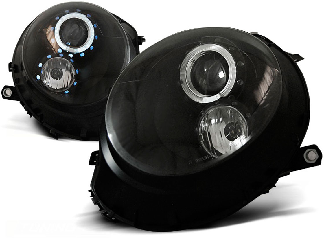 Frontlykter MINI COOPER 2006-2014 ANGEL EYES BLACK