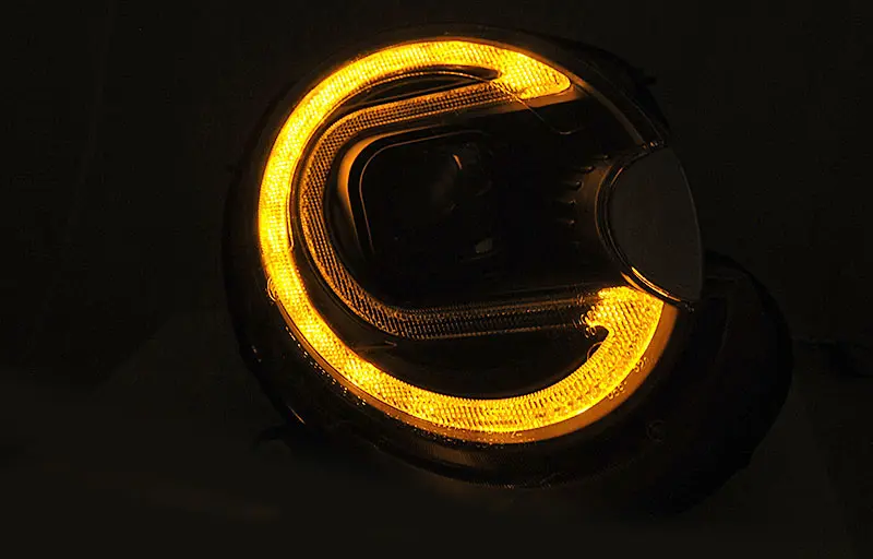 Frontlykter MINI COOPER 2006-2014 TUBE LIGHT BLACK LED – bilde 3