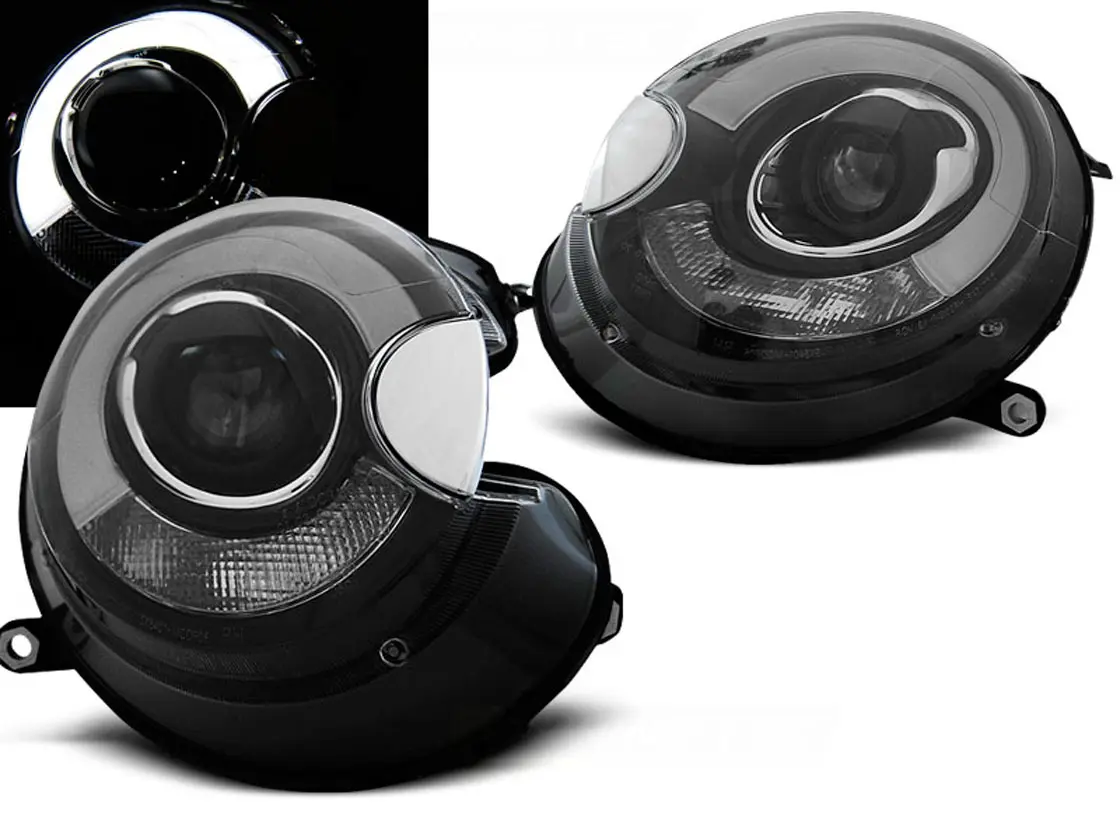 Frontlykter MINI COOPER 2006-2014 TUBE LIGHT BLACK – bilde 2